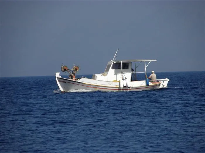 A traditional fishing boat (kaiki) on Alonissos